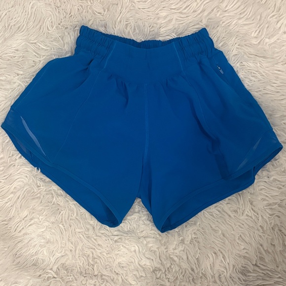 lululemon athletica Pants - Lululemon Vibrant Blue HottyHot Shorts 4”